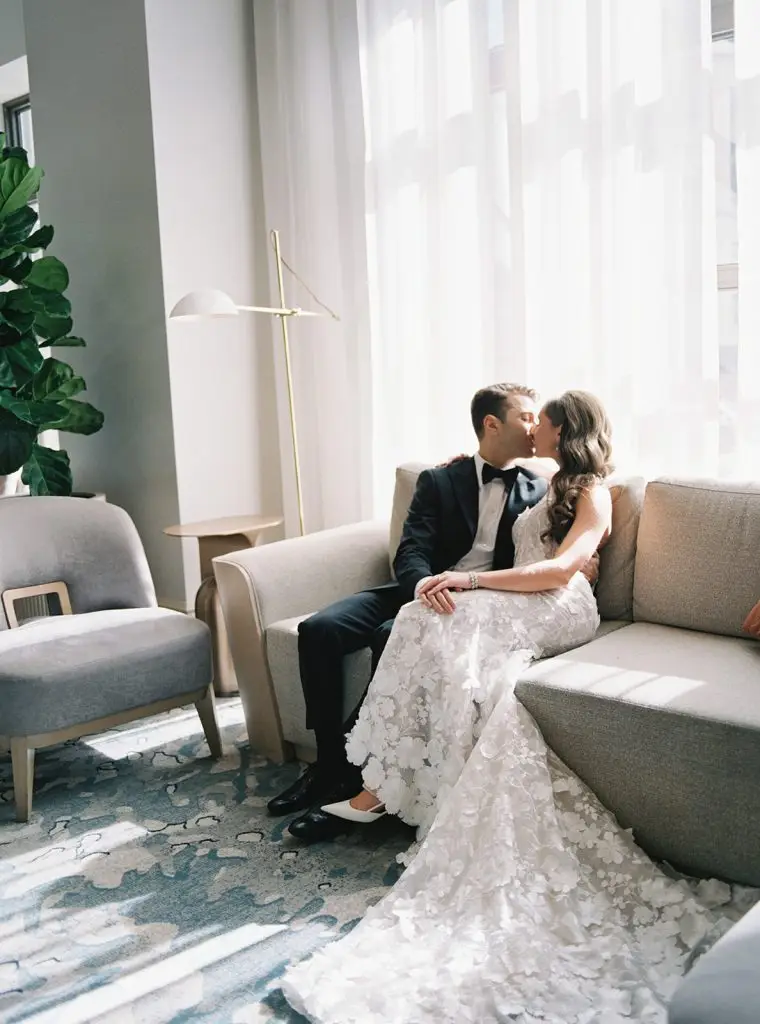 Film portraits - Taupe wedding at the Westin Book Cadillac | Leah E. Moss Designs