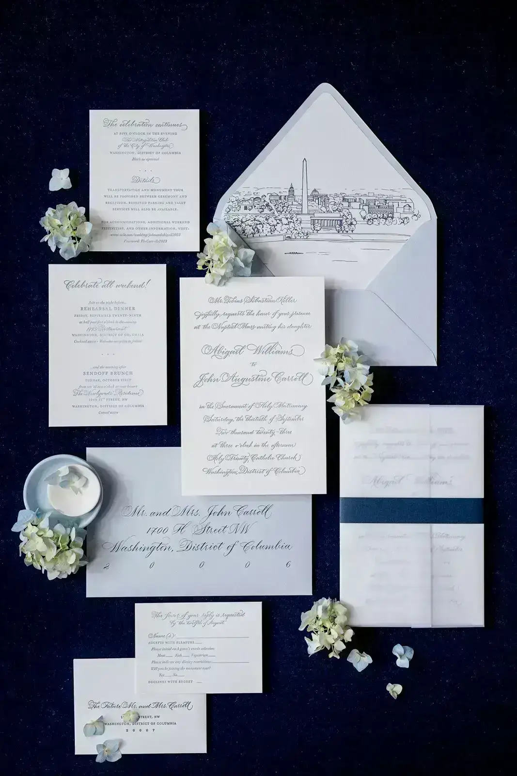 luxury wedding invitations for a washington dc wedding